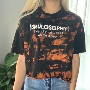 Bleach Dyed Cropped Tee